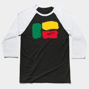 Benin Flag - Pencil Strokes Baseball T-Shirt